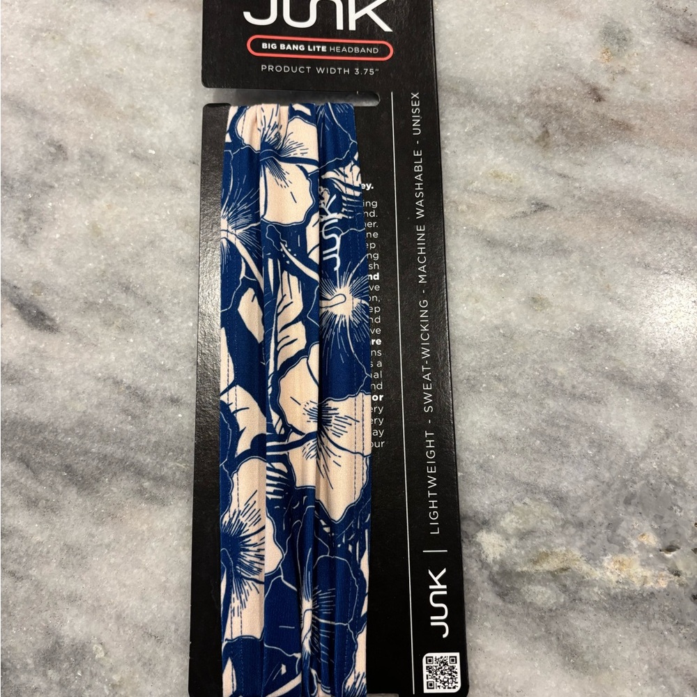 JUNK Blue and White Floral Headband